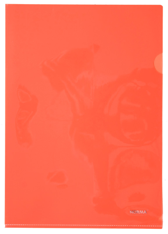 Папка-куточок NORMA, A4, 180 мкм, поліпропілен, червоний, 5024-11